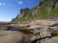 Felsfläche vor dem Medskolmen nahe Sortland - Lofoten